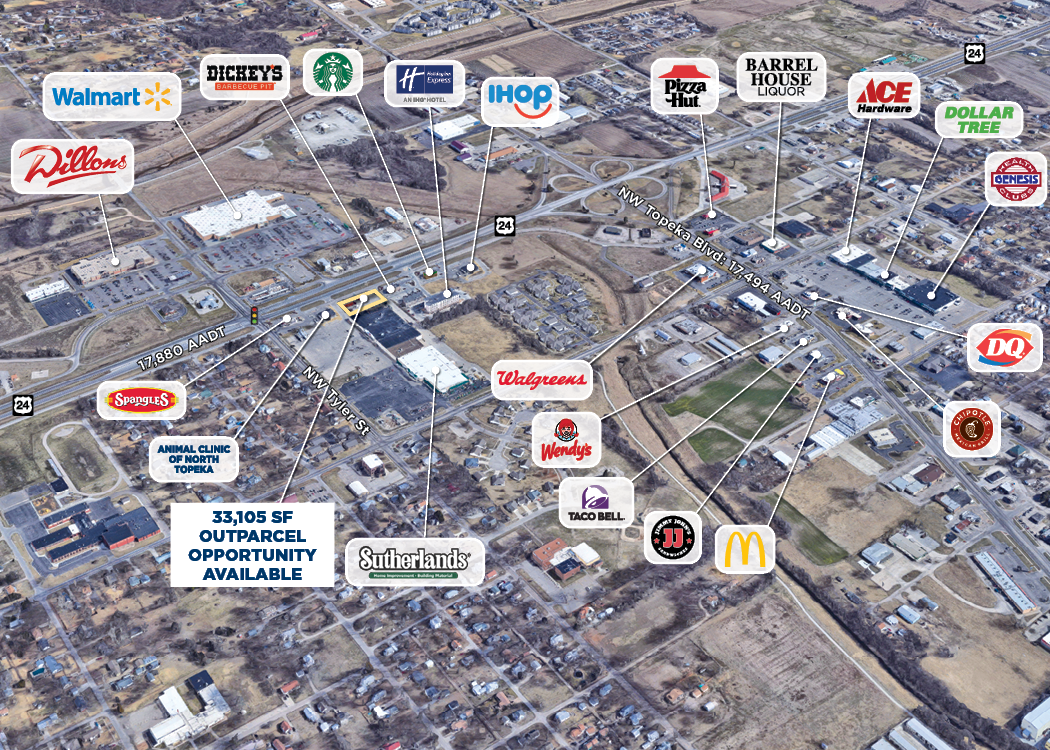 2240 NW Tyler St, Topeka, KS à louer Aérien– Image 1 sur 2