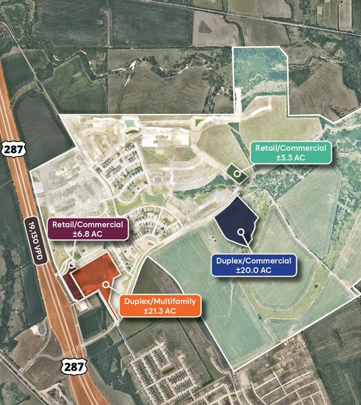 Hwy 287 & Dartmoor Dr, Waxahachie, TX à vendre - Aérien – Image 2 sur 6