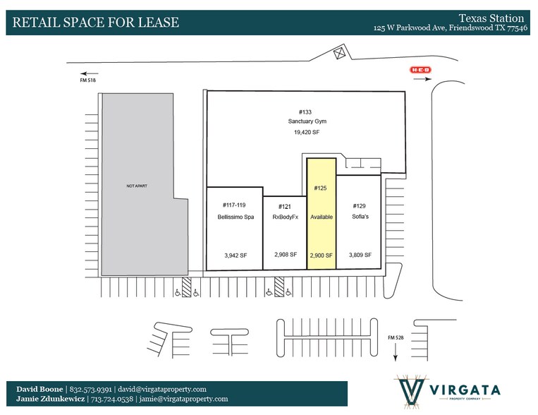 117-133 W Parkwood Ave, Friendswood, TX à louer - Plan de site – Image 3 sur 3