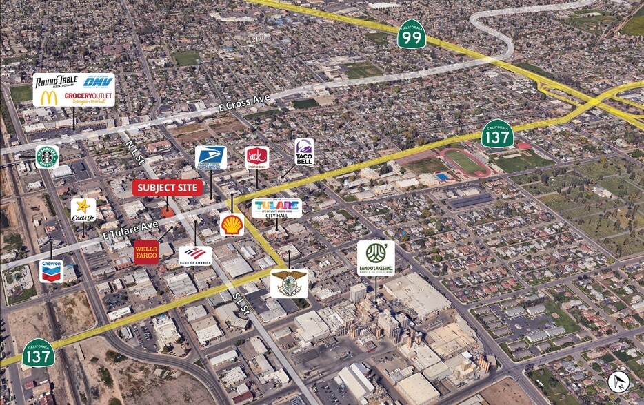 246 E Tulare Ave, Tulare, CA à vendre - Aérien – Image 2 sur 16