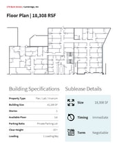 179 Bent St, Cambridge, MA à louer Plan d’étage– Image 1 sur 1
