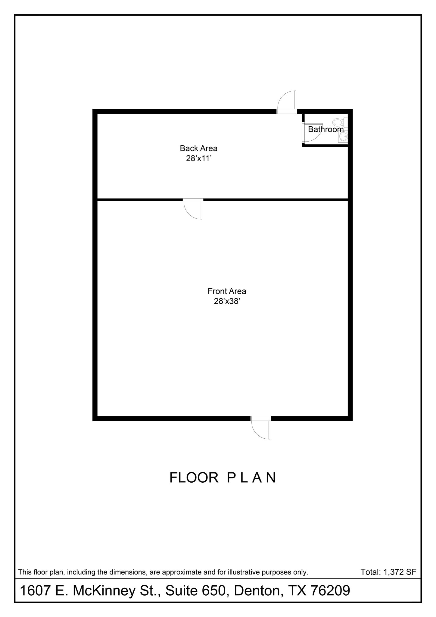 1607 E McKinney St, Denton, TX à louer Plan d’étage– Image 1 sur 1