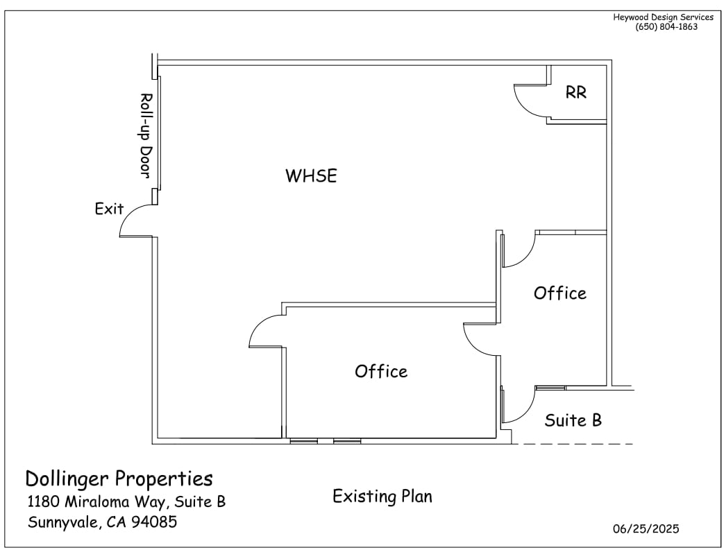 1180 Miraloma Way, Sunnyvale, CA à louer Plan d’étage– Image 1 sur 1