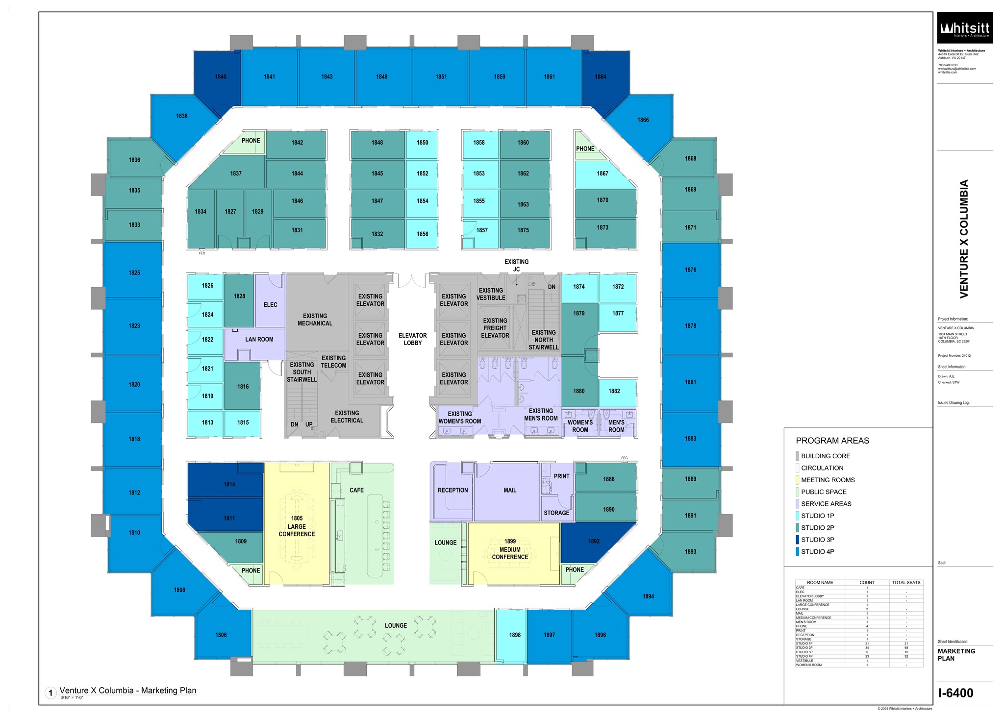 1901 Main St, Columbia, SC à louer Plan de site– Image 1 sur 1