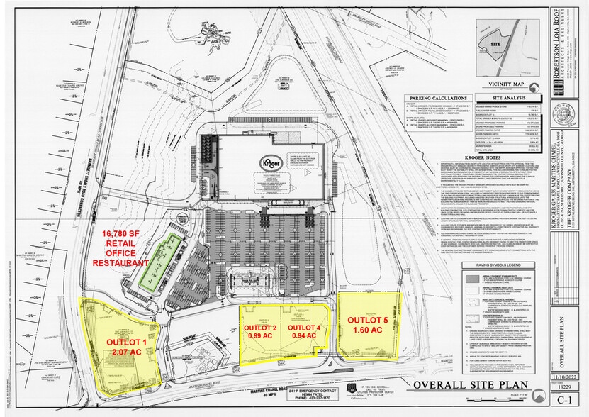 990 Martins Chapel Rd, Lawrenceville, GA à louer - Plan de site – Image 3 sur 4