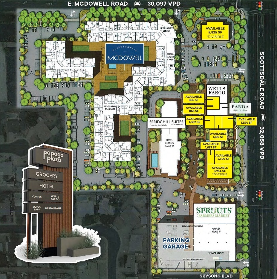 1520 N Scottsdale Rd, Scottsdale, AZ à louer Plan de site– Image 1 sur 1