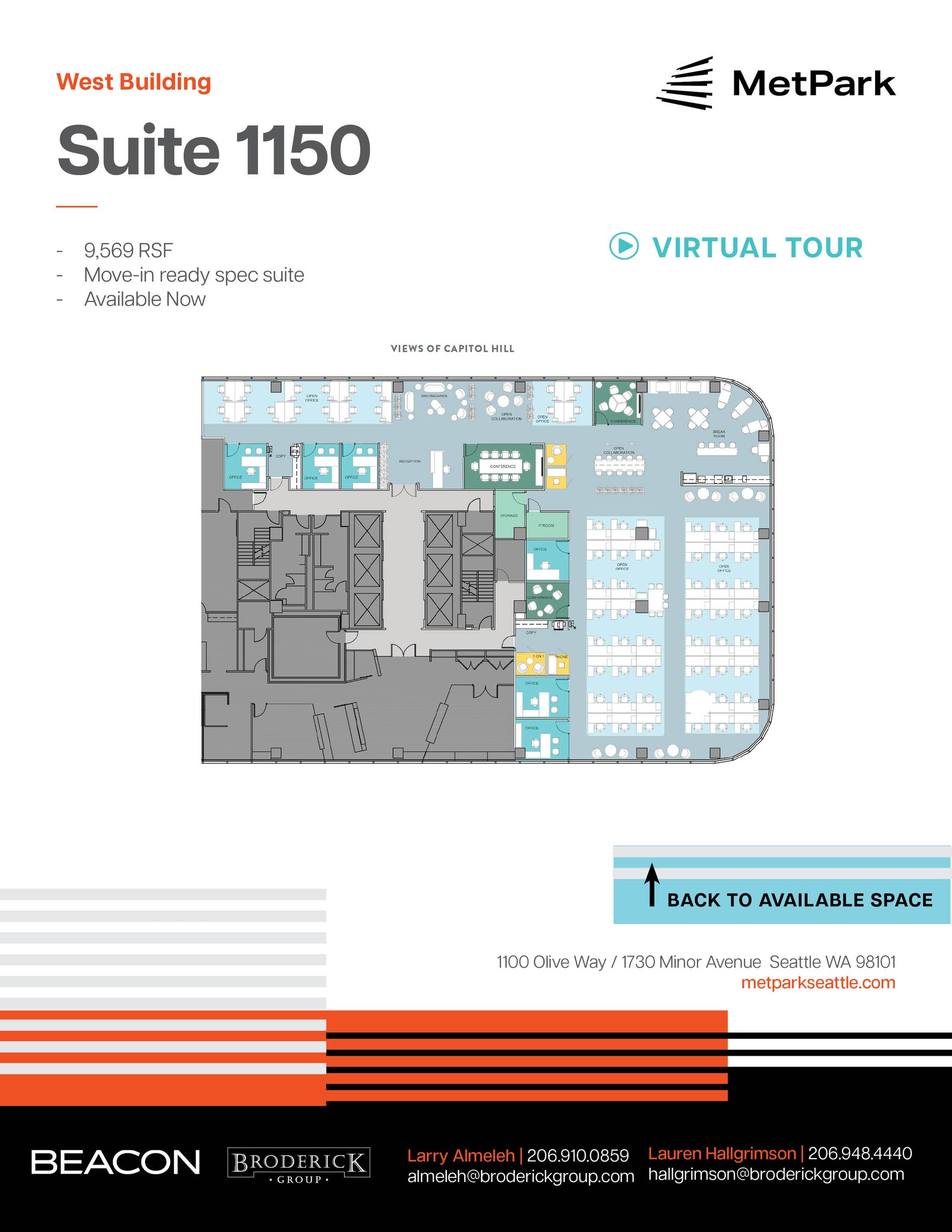 1100 Olive Way, Seattle, WA à louer Plan d’étage– Image 1 sur 1