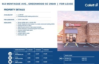 Plus de détails pour 913 Montague Ave, Greenwood, SC - Local commercial à louer