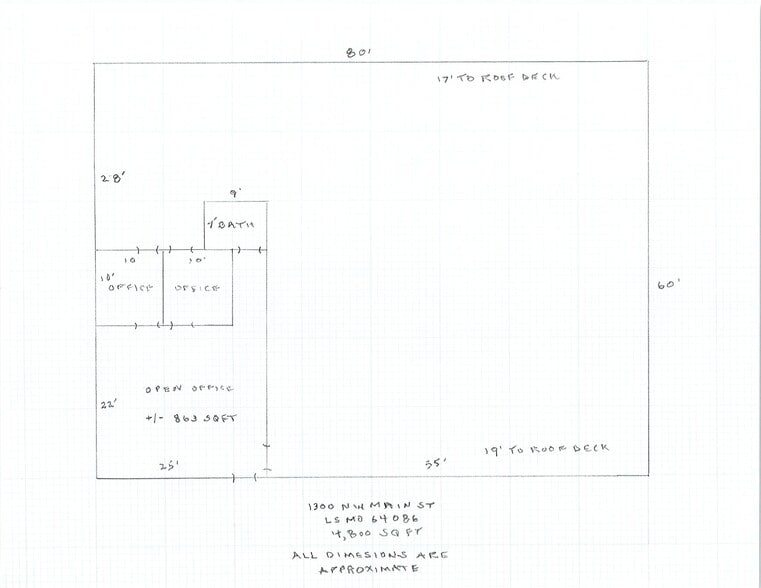 1300-1324 NW Main St, Lee's Summit, MO à louer - Plan d’étage – Image 2 sur 2