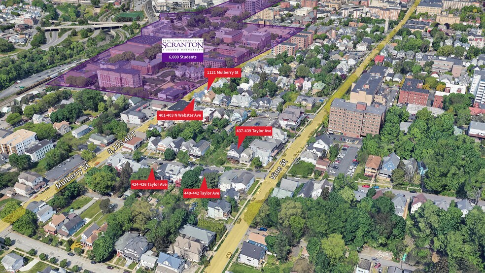 Scranton University Student Housing portefeuille de 5 biens à vendre sur LoopNet.fr - Photo de l’immeuble – Image 1 sur 10