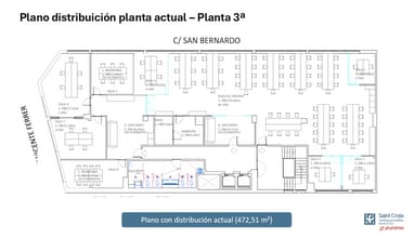 Calle de San Bernardo, 64, Madrid, Madrid à louer Plan d’étage type– Image 2 sur 2