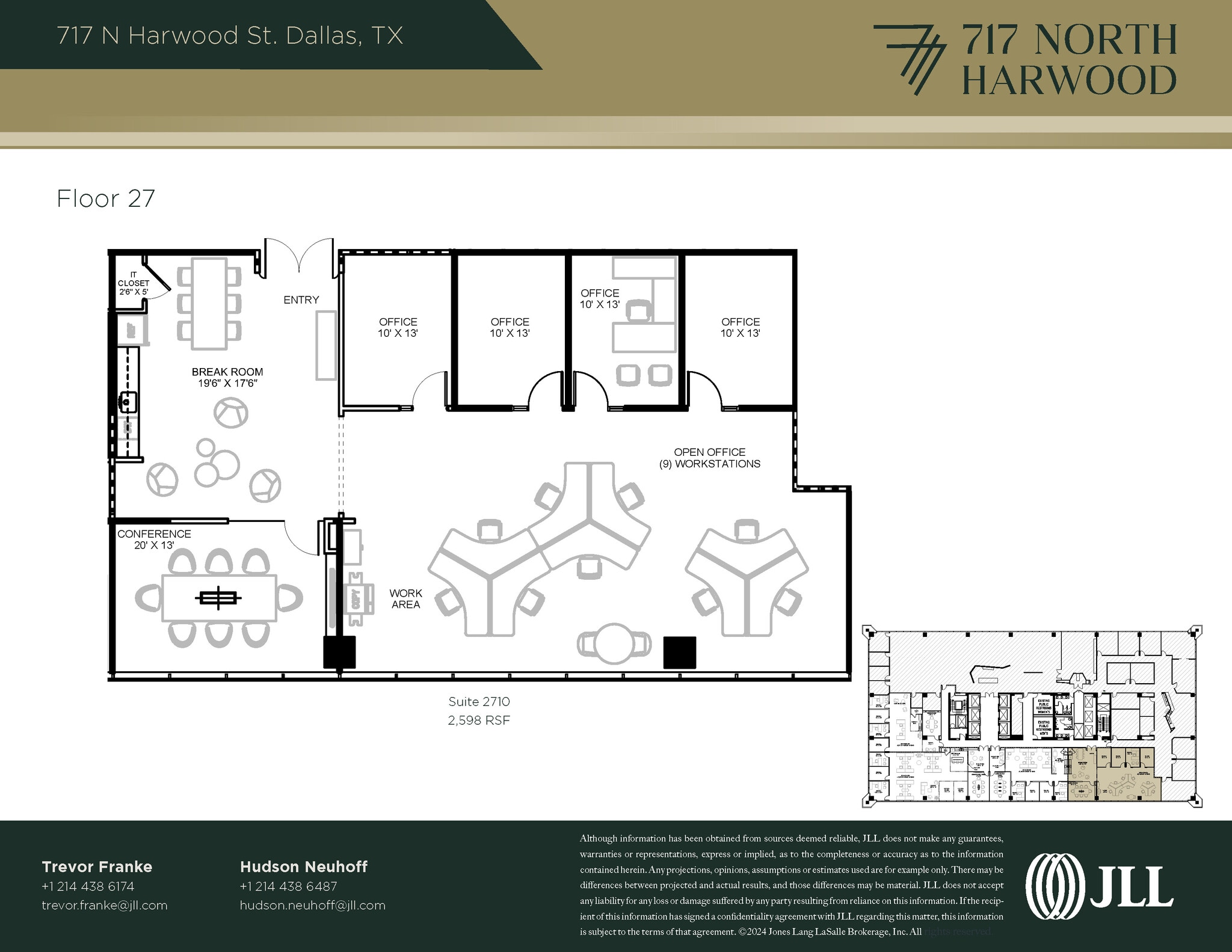 717 N Harwood St, Dallas, TX à louer Plan d’étage– Image 1 sur 2