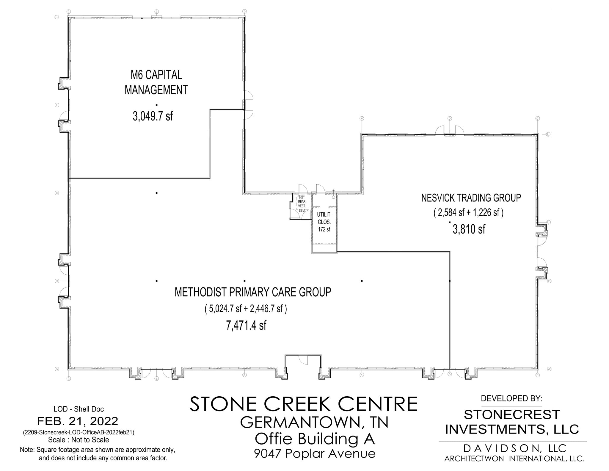 9091 Poplar Ave, Germantown, TN à louer Plan de site– Image 1 sur 9