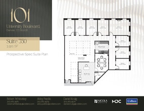 101 University Blvd, Denver, CO à louer Plan d’étage– Image 2 sur 2