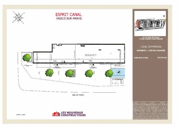 Local commercial dans Vaires-sur-Marne à louer - Plan de site – Image 3 sur 3