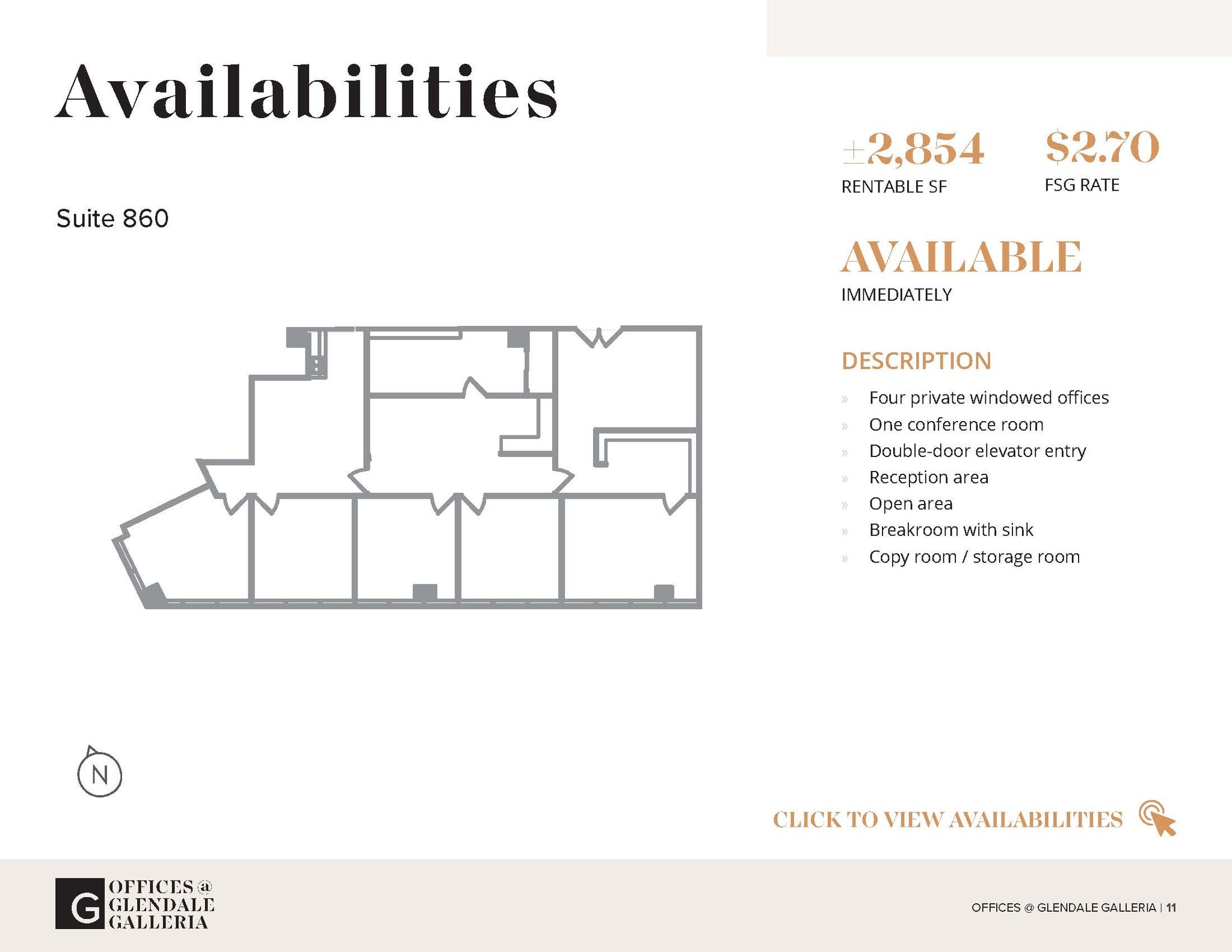 100 W Broadway, Glendale, CA à louer Plan d’étage– Image 1 sur 1