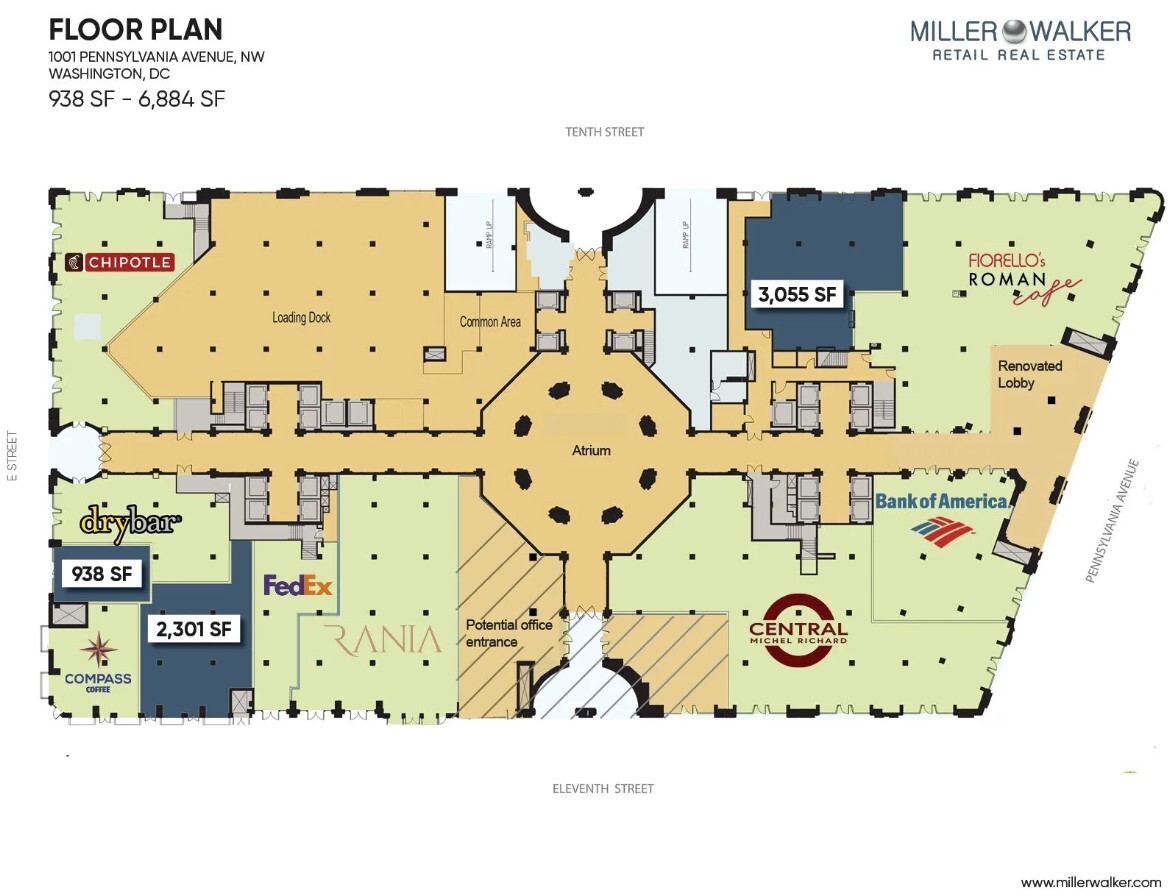 1001 Pennsylvania Ave NW, Washington, DC à louer Plan d’étage– Image 1 sur 1