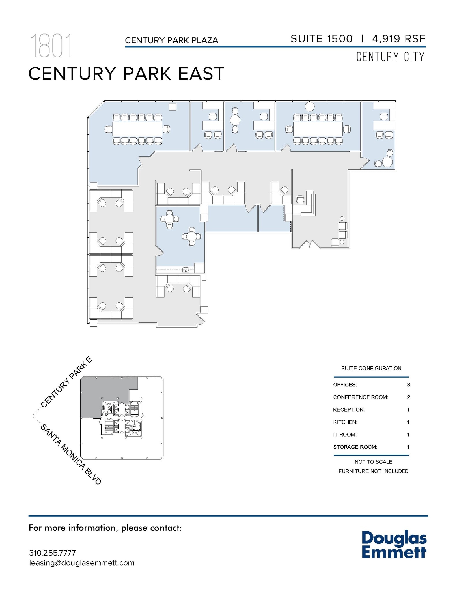 1801 Century Park E, Los Angeles, CA à louer Plan d’étage– Image 1 sur 1