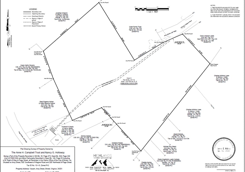 Tbd Amy St, Bristol, VA à vendre - Plan cadastral – Image 2 sur 4