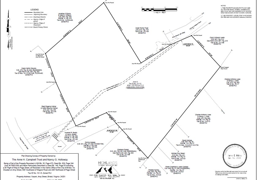 Tbd Amy St, Bristol, VA à vendre - Plan cadastral – Image 3 sur 4
