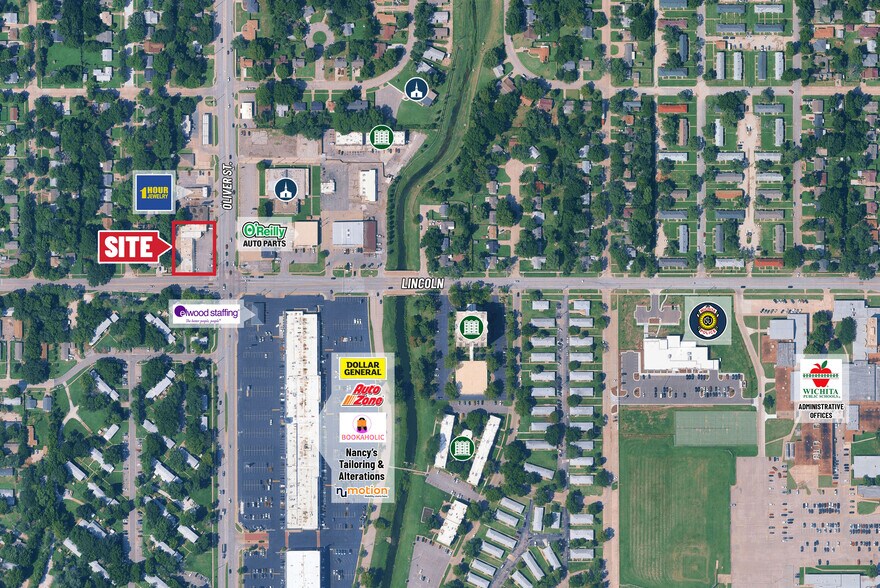 847-859 S Oliver St, Wichita, KS à vendre - Aérien – Image 2 sur 2