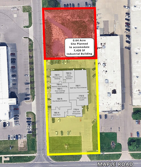 780 W. MAPLE ROAD & 0.64 AC BARRETT ST portefeuille de 2 biens à vendre sur LoopNet.fr - Photo de l’immeuble – Image 3 sur 9