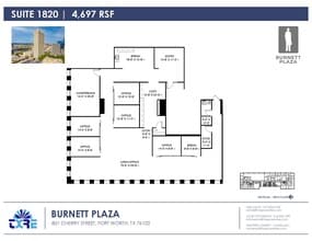 801 Cherry St, Fort Worth, TX à louer Plan d’étage– Image 1 sur 1