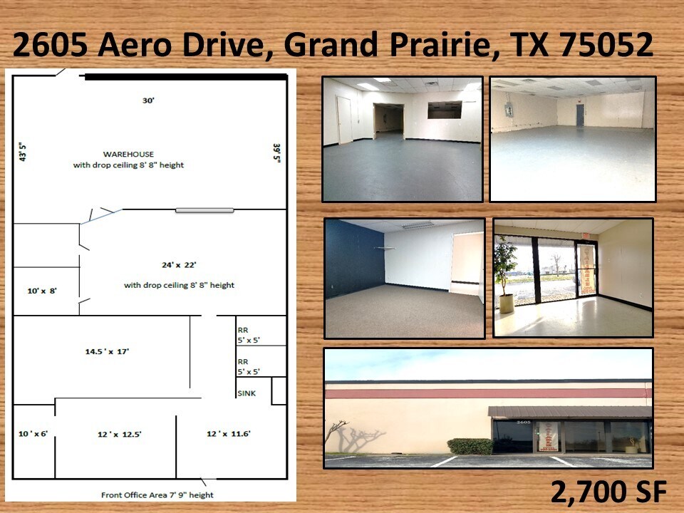 2601-2621 Aero Dr, Grand Prairie, TX à louer Photo de l’immeuble– Image 1 sur 1