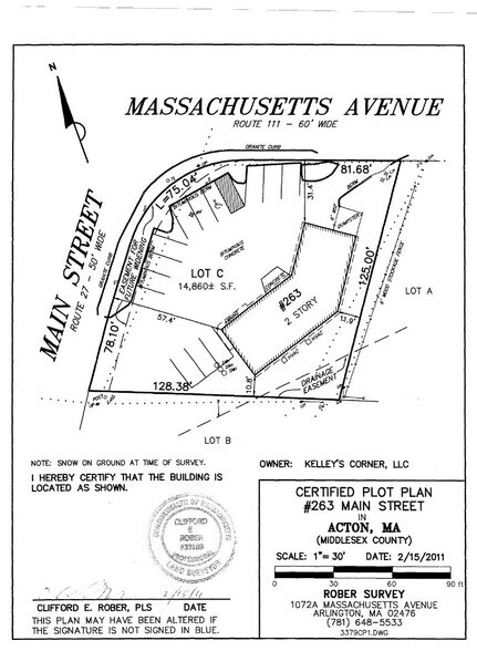263 Main St, Acton, MA à vendre - Plan de site – Image 2 sur 3