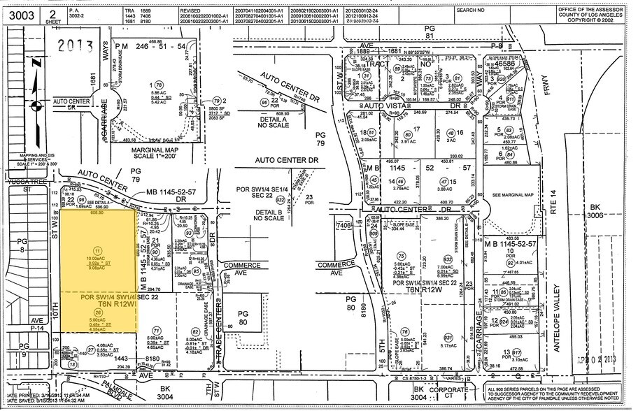 10th St W, Palmdale, CA à vendre - Plan cadastral – Image 3 sur 5