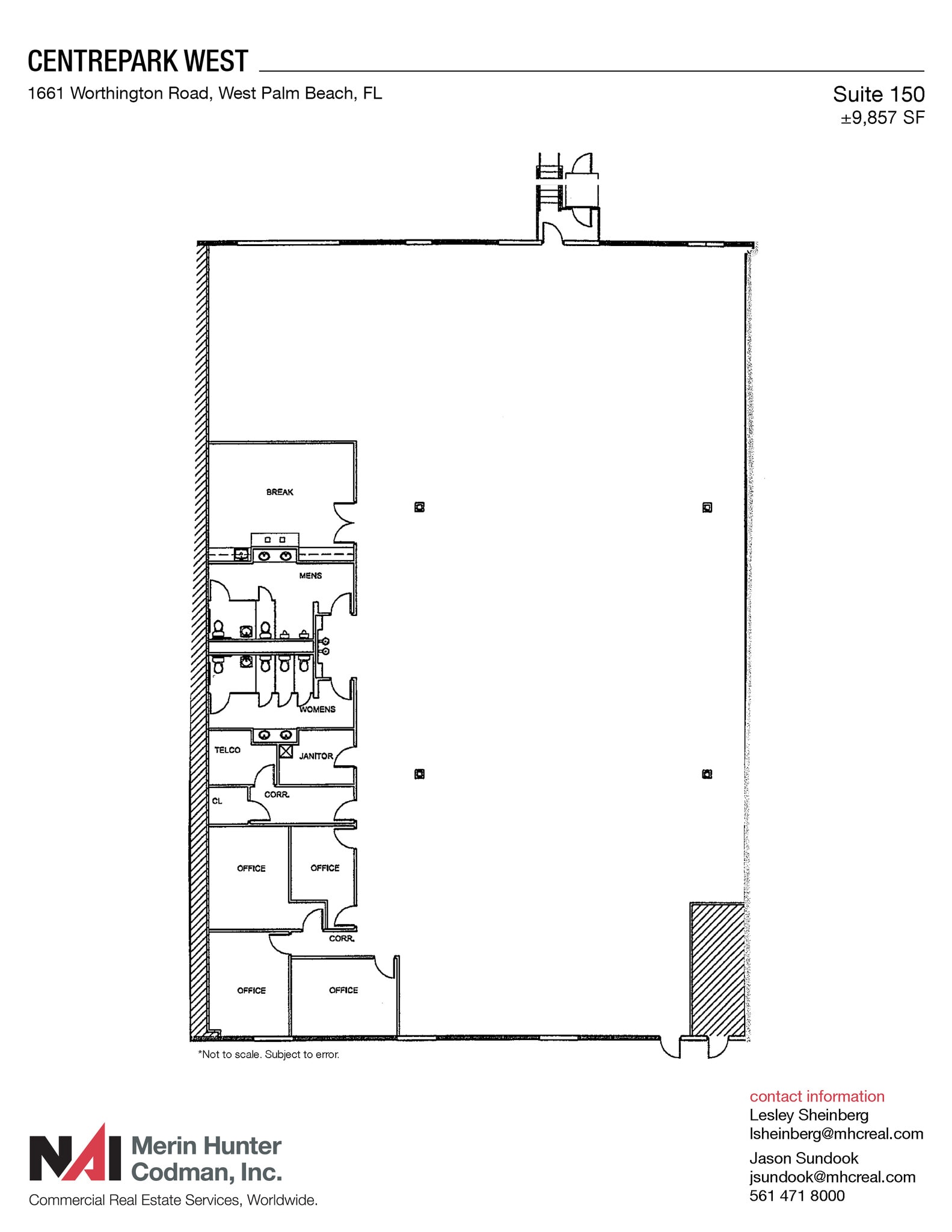 1661 Worthington Rd, West Palm Beach, FL à louer Plan d’étage– Image 1 sur 5