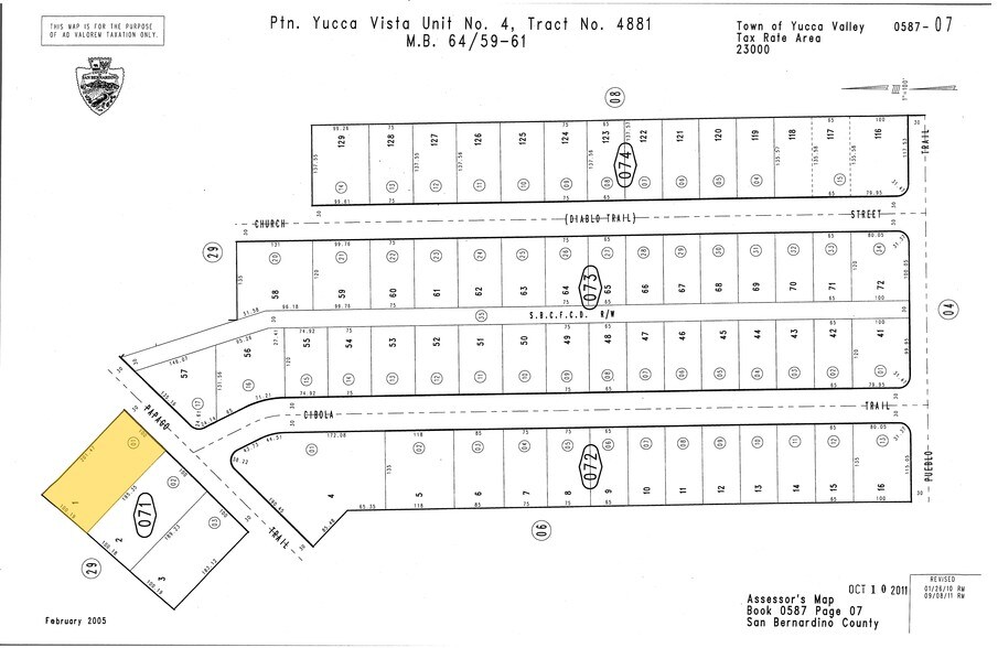 56240 Papago Trl, Yucca Valley, CA à vendre - Plan cadastral – Image 2 sur 2