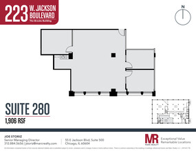 223 W Jackson Blvd, Chicago, IL à louer Plan d’étage– Image 1 sur 5