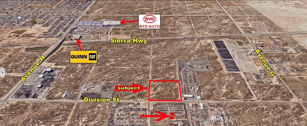 Division Street, Lancaster, CA à vendre - Aérien – Image 2 sur 2