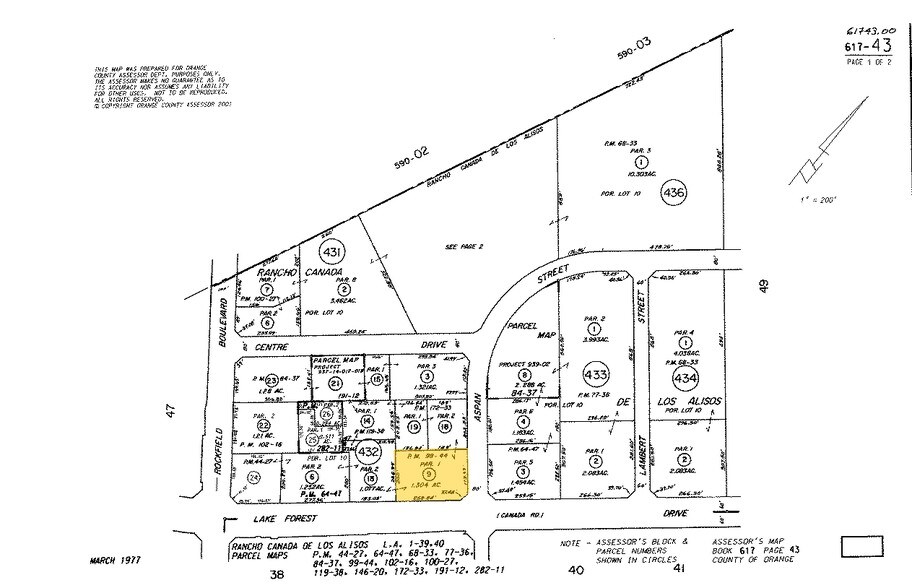 22831 Lake Forest Dr, Lake Forest, CA à louer - Plan cadastral – Image 3 sur 6