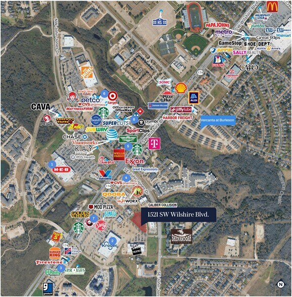 1521 SW Wilshire Blvd, Burleson, TX à vendre - Aérien – Image 2 sur 3