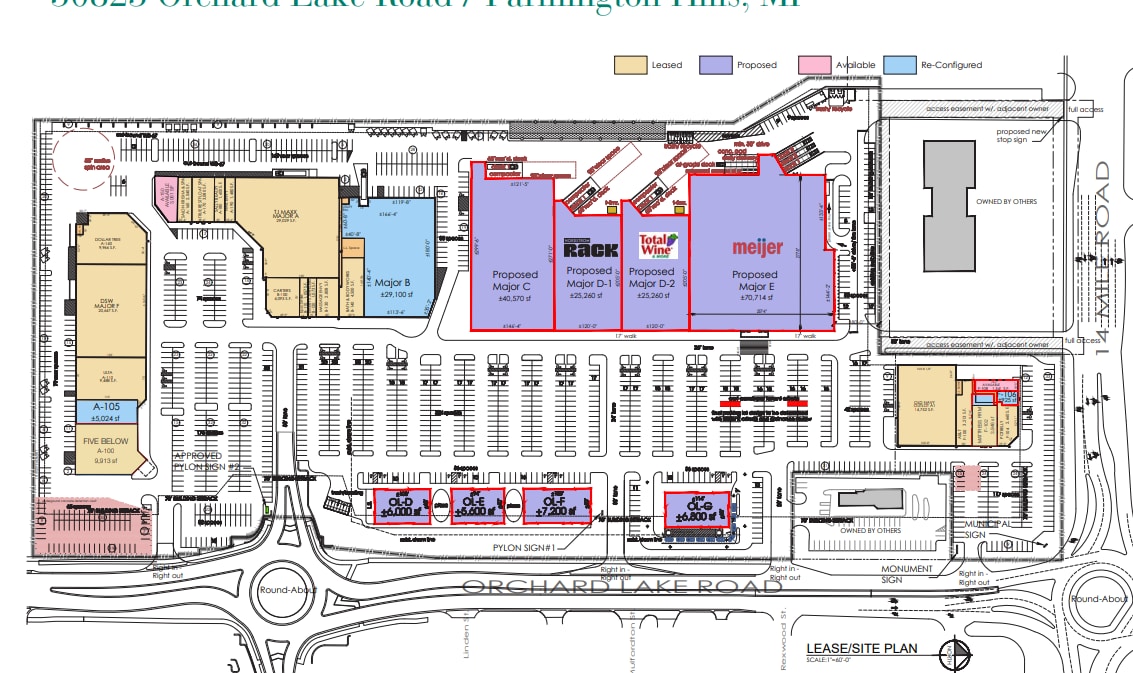30825-31383 Orchard Lake Rd, Farmington Hills, MI à louer Plan de site– Image 1 sur 2