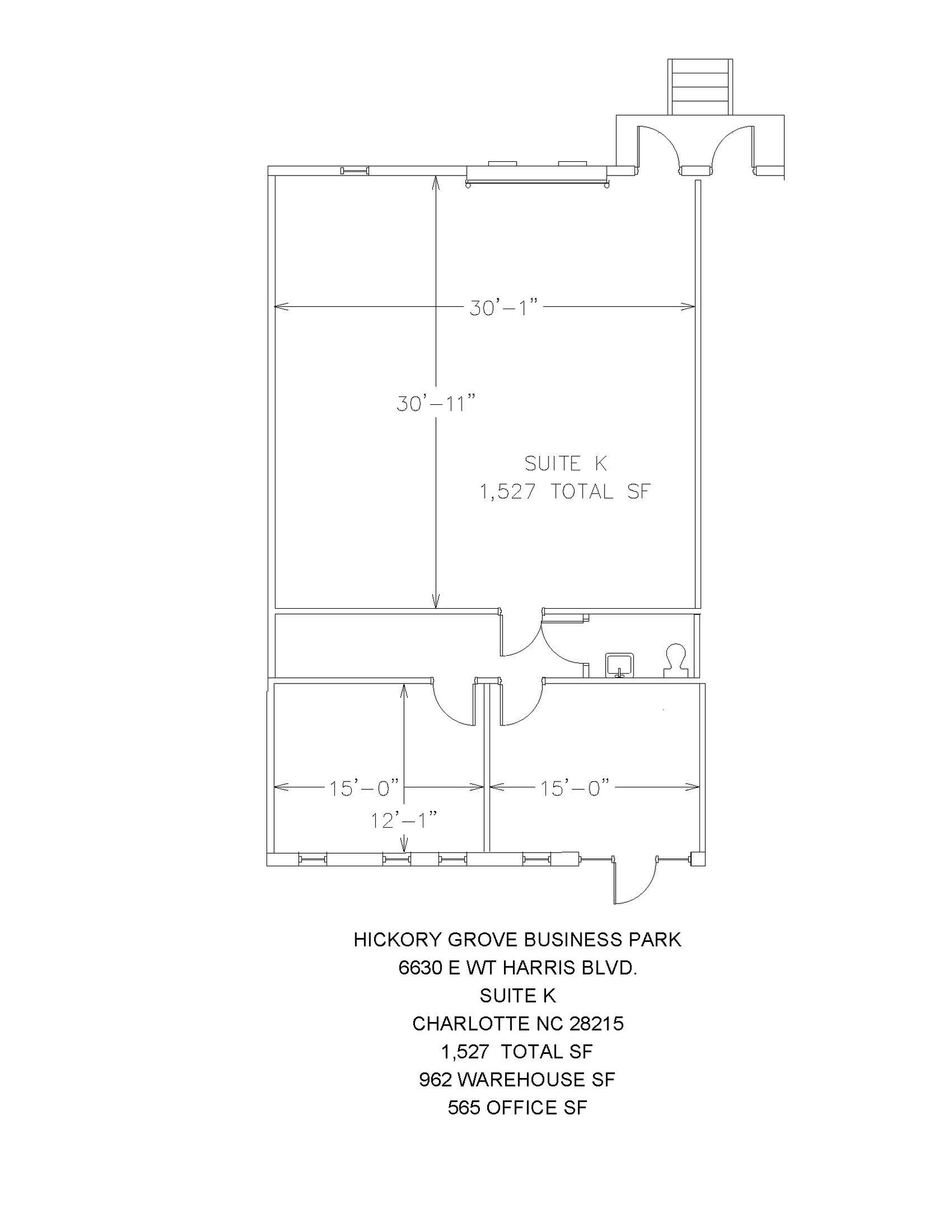 6630 E WT Harris Blvd, Charlotte, NC à louer Plan d’étage– Image 1 sur 1