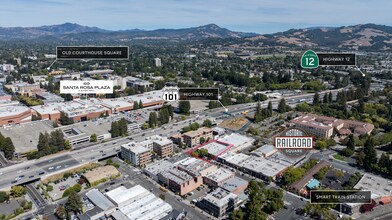 130 4th St, Santa Rosa, CA - Vue aérienne vue de carte - Image1
