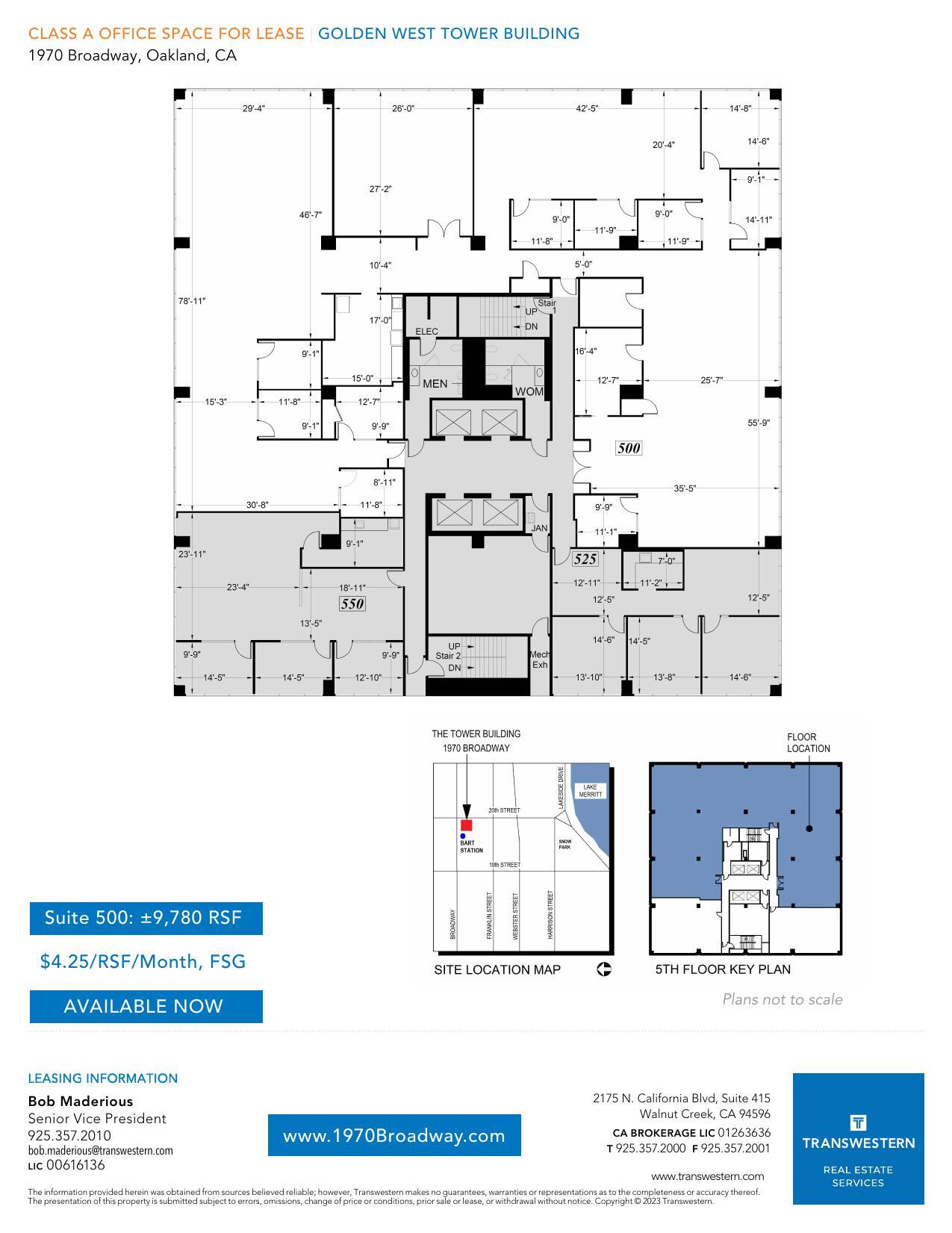 1970 Broadway, Oakland, CA à louer Plan d’étage– Image 1 sur 1