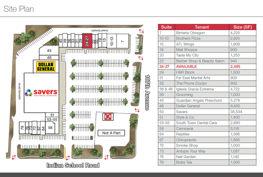 10720 W Indian School Rd, Phoenix, AZ à louer - Plan de site – Image 3 sur 3