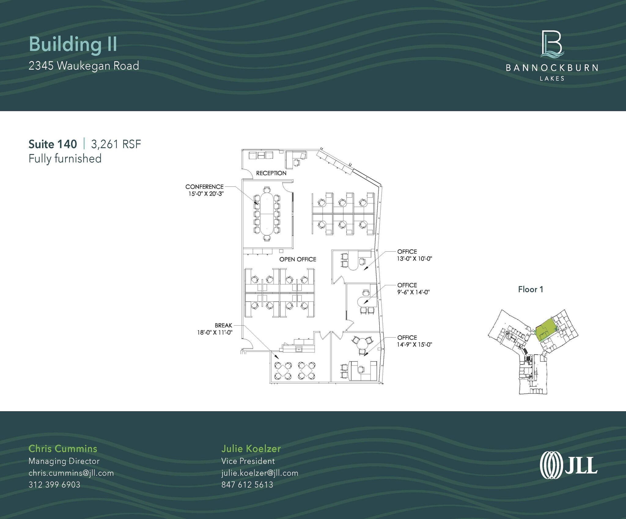 2333 Waukegan Rd, Bannockburn, IL à louer Plan d’étage– Image 1 sur 1