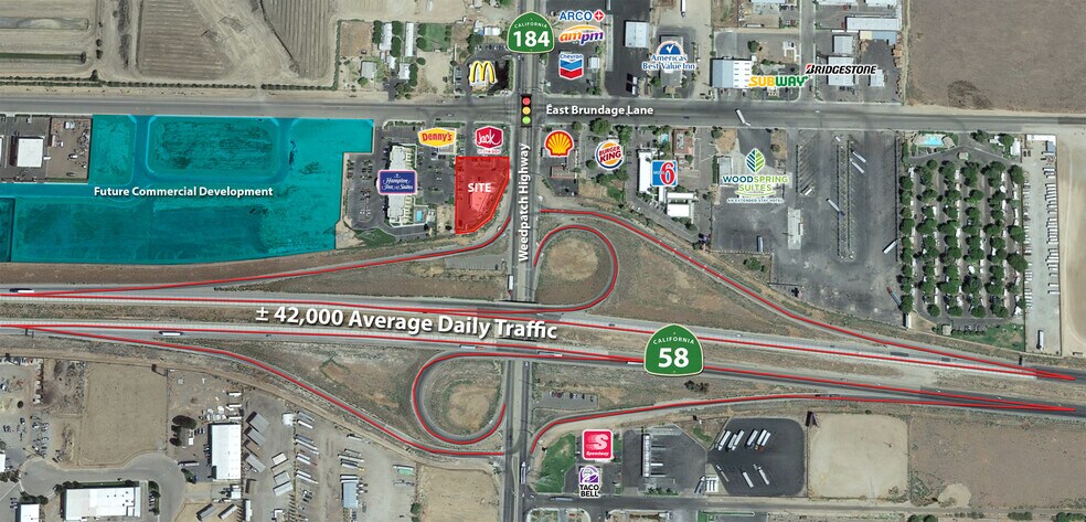 420 Weedpatch Hwy, Bakersfield, CA à louer - Aérien – Image 3 sur 8