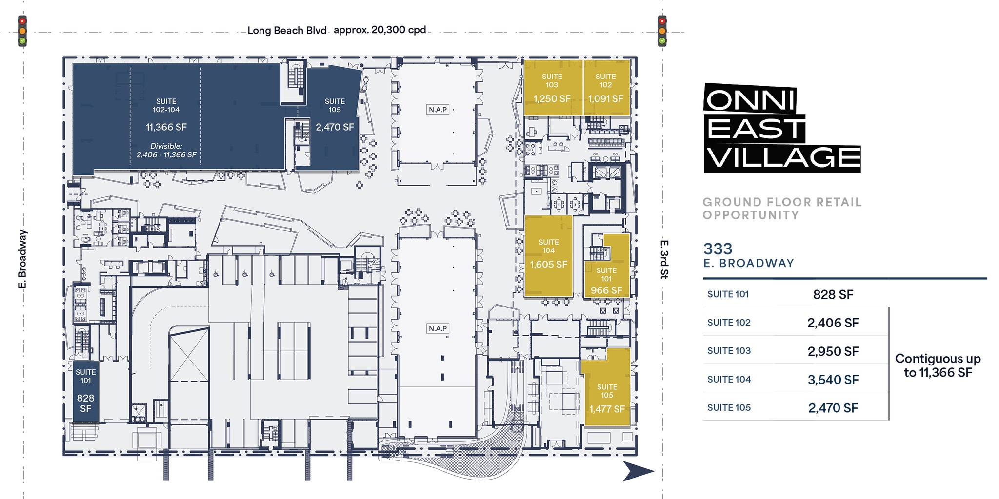 330 E 3rd St, Long Beach, CA à louer Plan de site– Image 1 sur 1