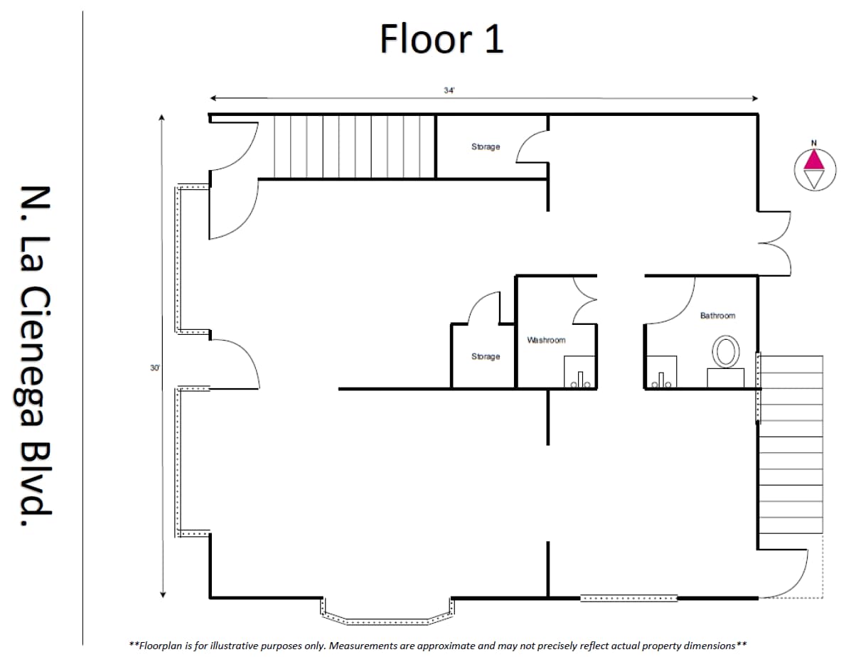 818 N La Cienega Blvd, Los Angeles, CA à louer Plan d’étage– Image 1 sur 1