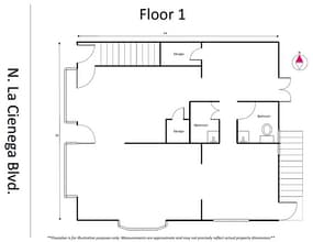 818 N La Cienega Blvd, Los Angeles, CA à louer Plan d’étage– Image 1 sur 1