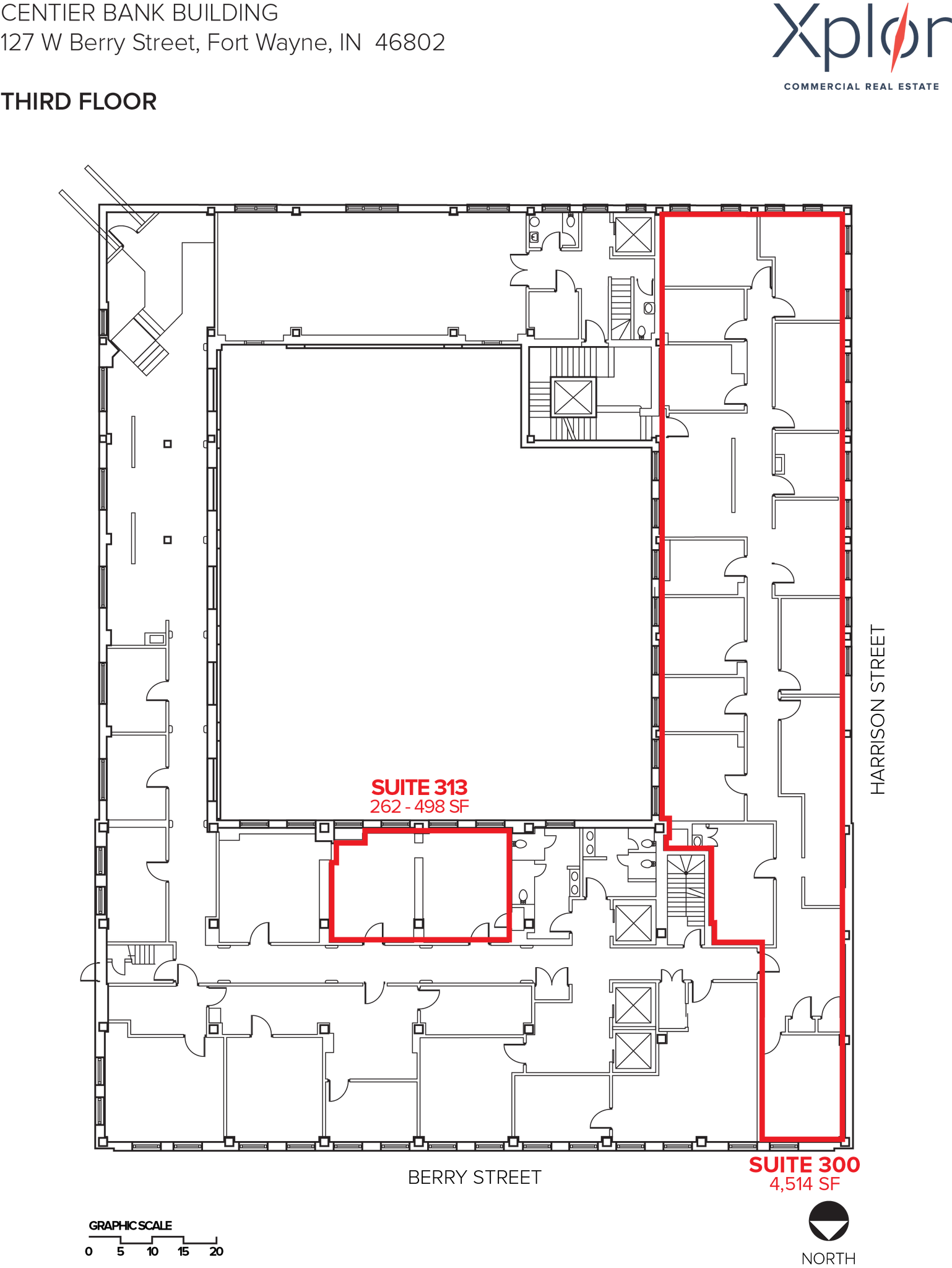 127 W Berry St, Fort Wayne, IN à louer Plan d’étage– Image 1 sur 1