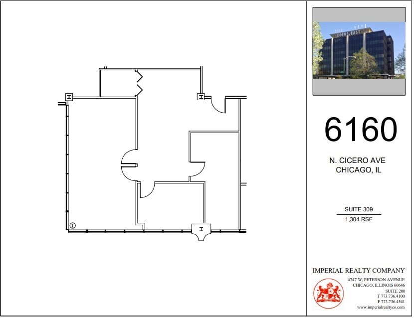 6160 N Cicero Ave, Chicago, IL à louer Plan d’étage– Image 1 sur 5