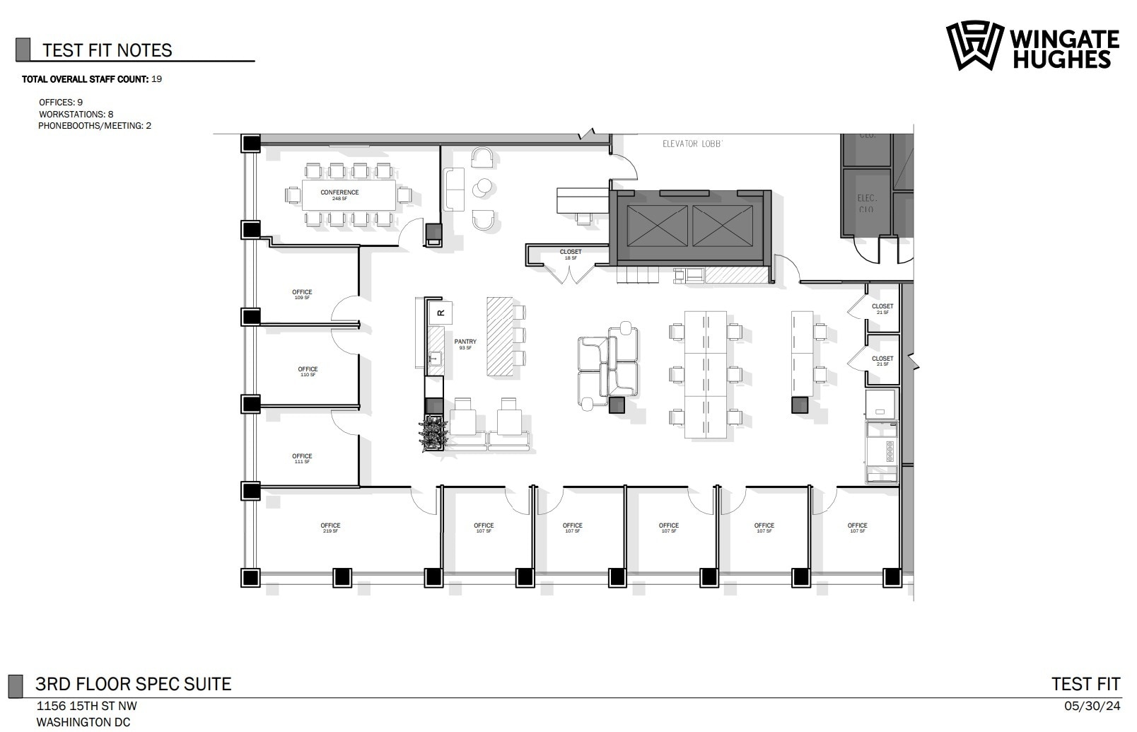 1156 15th St NW, Washington, DC à louer Plan d’étage– Image 1 sur 1