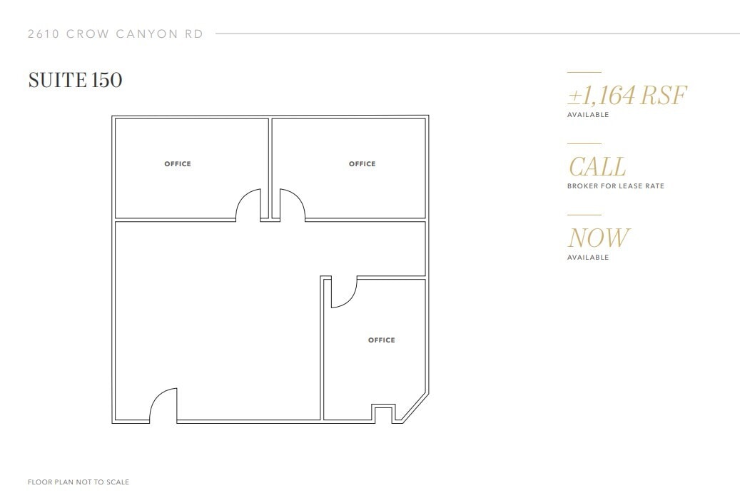 2610 Crow Canyon Rd, San Ramon, CA à louer Plan d’étage– Image 1 sur 1